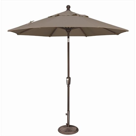 Simplyshade SimplyShade 7.5 ft. Octagon Push Button Tilt Market Umbrella  Taupe SSUM92-7500-D3474